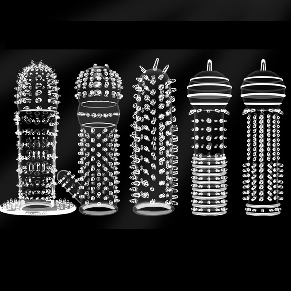 Men'S Vegan Accessories - 5 Arten strukturierte Penishüllen für verbesserte