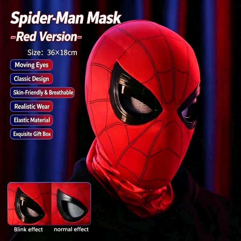 Men'S Accessories Display - Spider-Man Kopfbedeckung mit Beweglichen Augen Cooles