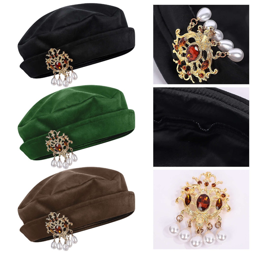 Men'S Accessories Vintage - Herren Mittelalterliche Tudor-Baskenmütze Renaissance Tudor-Flachmütze Vintage