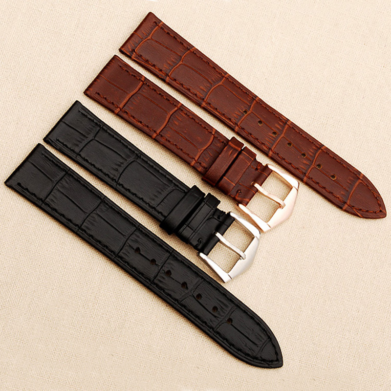 Men'S Accessories Cartier - Hochwertiges, dünnes Rindsleder-Uhrenarmband für Longines, Seiko,