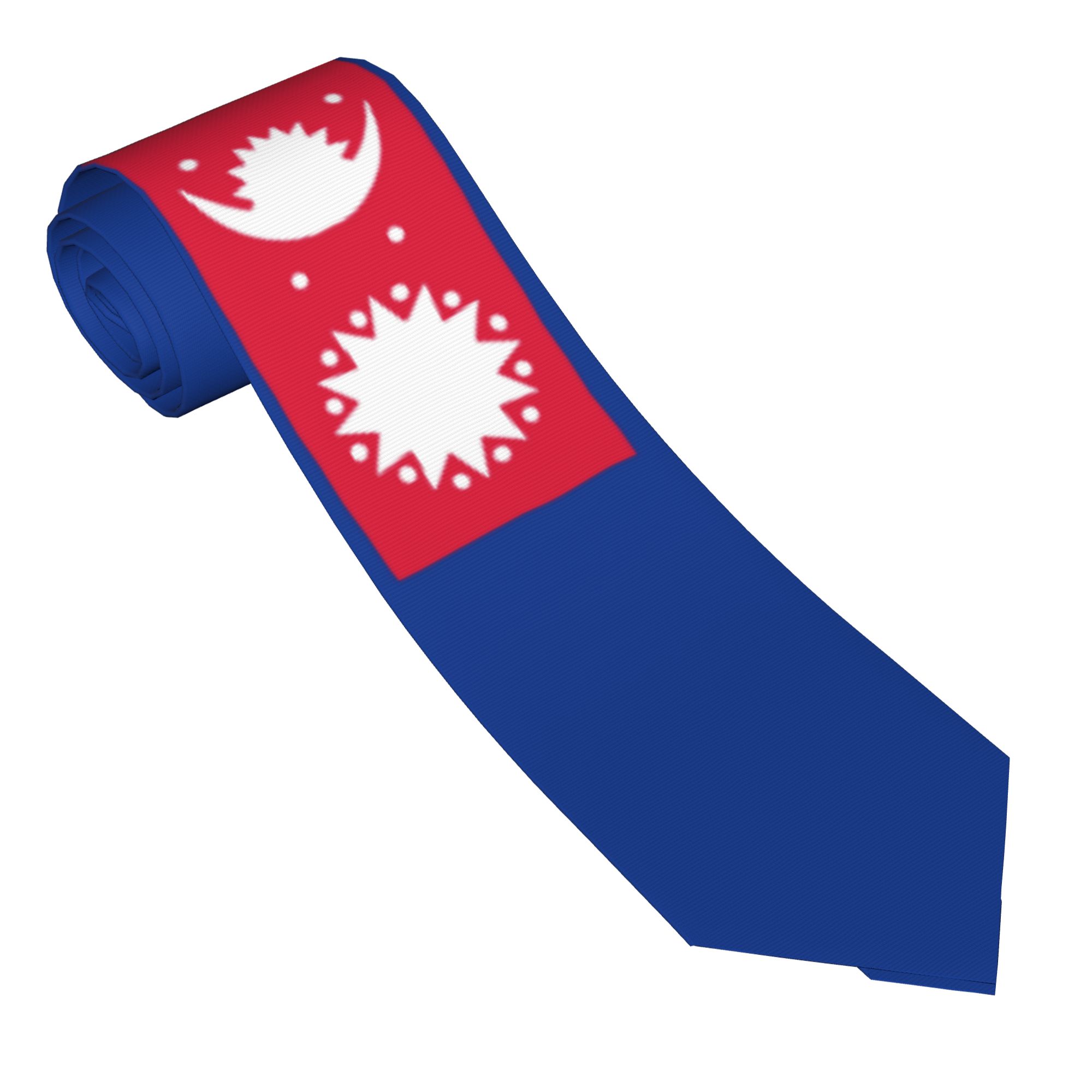 Men Accessories Nepal - Nepal Nationalflagge Krawatte Grafische Krawatten Neuartige