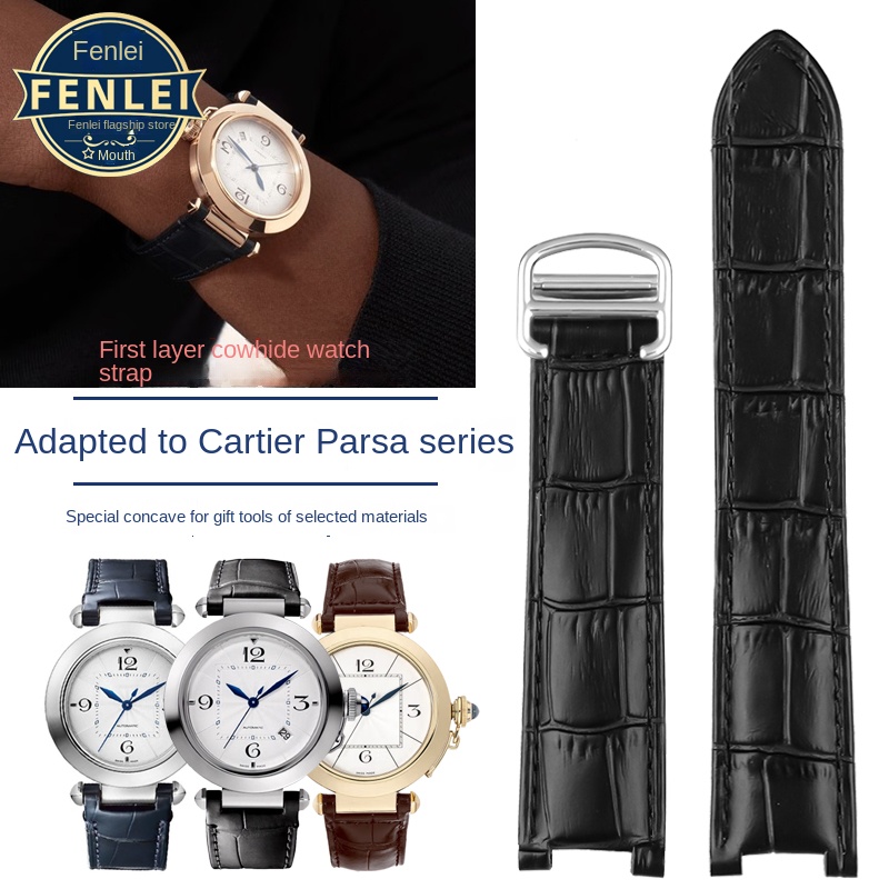 Men'S Accessories Cartier - Für Cartier PASHA Uhrenarmband Kerbe Echtes